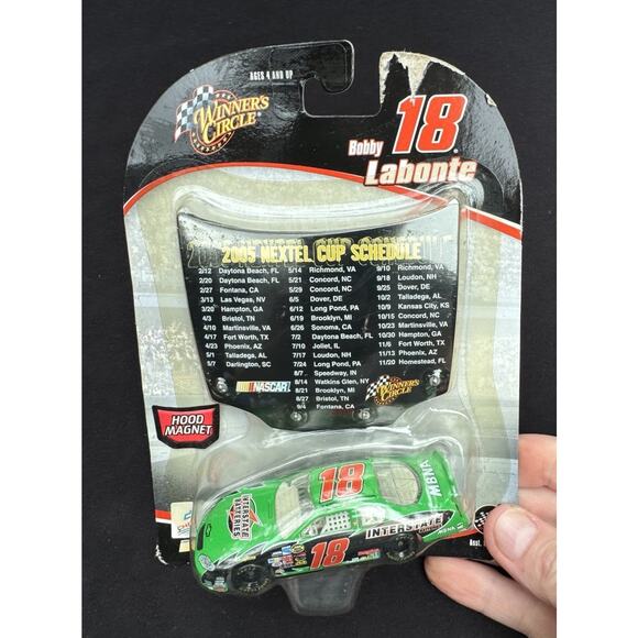 2005 #18 Bobby Labonte Nextel Schedule Hood Magnet 1/64 Winners Circle Stock Car - Picture 1 of 5